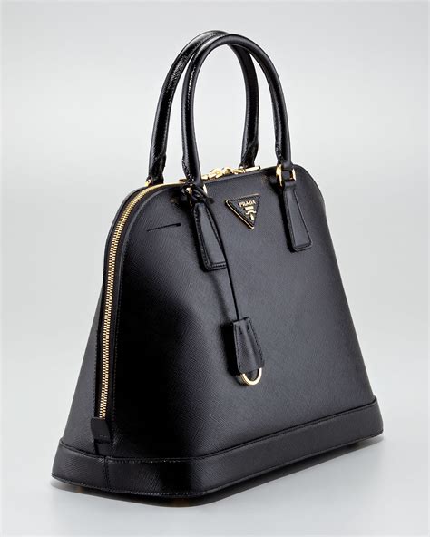 black saffiano lux leather prada dome tote|authentic prada saffiano bag.